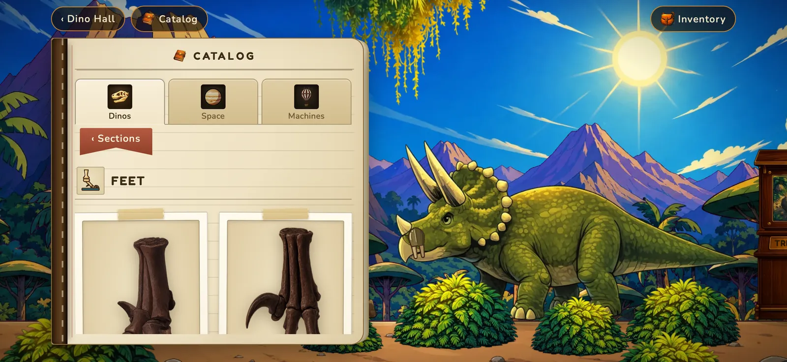 The Field Guide open at the Feet page, over the Jungle Grove.