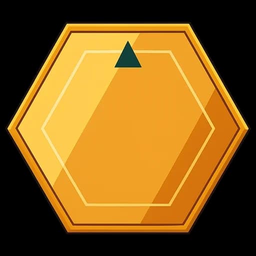 One golden hexagonal mirror segment from the Webb telescope.