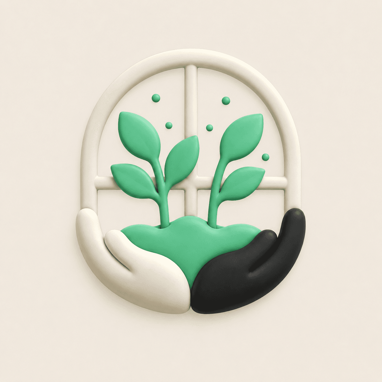 Two hands holding a growing plant, representing appreciation and growth