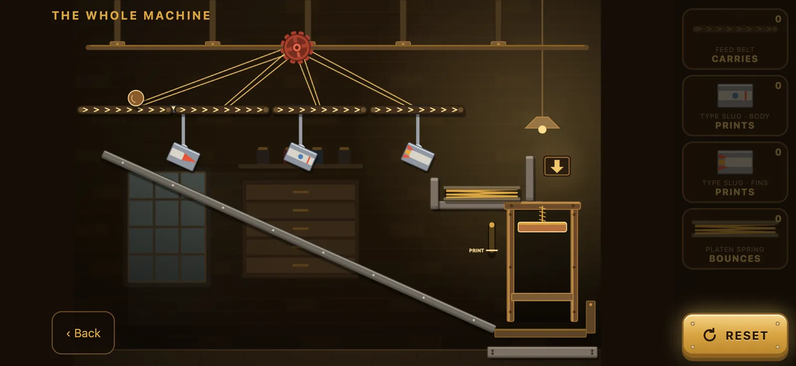 The Press, one of six mini-games in the Great Inventions Wing.