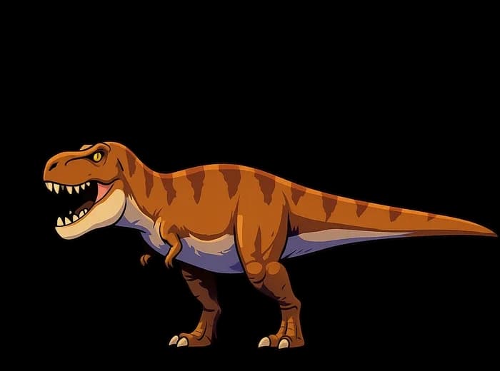 Cartoon T. rex.