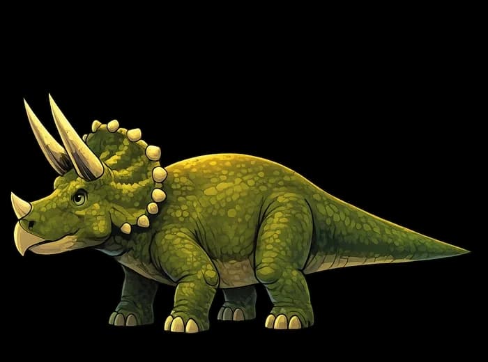 Cartoon Triceratops.